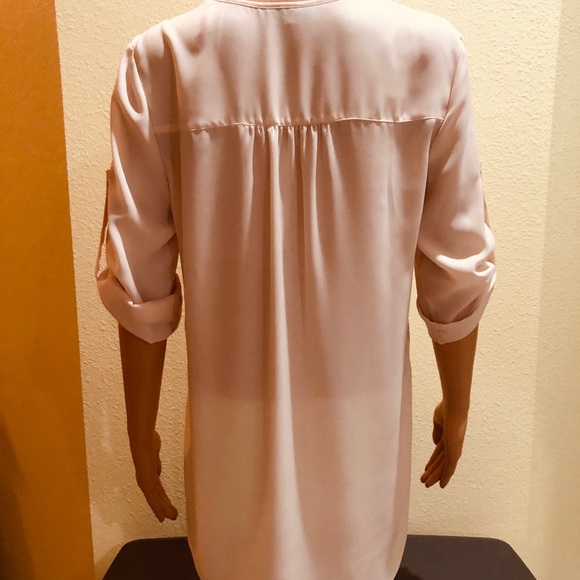 Alfani 3/4 Roll-up Peach Sleeve Top - Picture 3 of 16